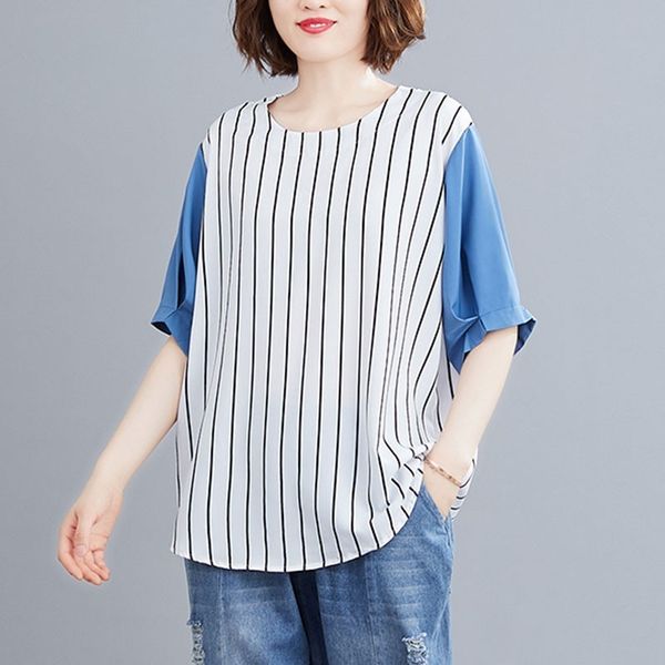 oversized women loose casual t-shirts new arrival summer simple style o-neck patchwork striped female tees s3708 210412, White
oversized women loose casual t-shirts new arrival summer simple style o-neck patchwork striped female tees s3708 210412, White
