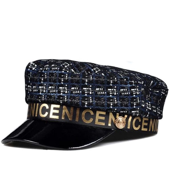 wide brim hats winter european/american retro female letters printed genuine leather blue hat women navy caps student flat hip hop chape, Blue;gray
wide brim hats winter european/american retro female letters printed genuine leather blue hat women navy caps student flat hip hop chape, Blue;gray