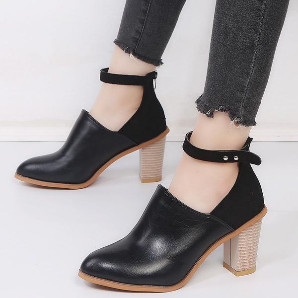 boots fashion novelty women autumn ankle pu pointed toe vintage short high solid buckle winter shoes plus size 7xg3, Black
boots fashion novelty women autumn ankle pu pointed toe vintage short high solid buckle winter shoes plus size 7xg3, Black