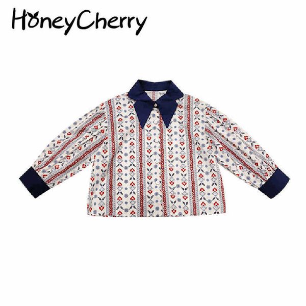 girls' long-sleeved shirt spring children's clothing little girl retro floral shirt kids clothes 210701, White;black
girls' long-sleeved shirt spring children's clothing little girl retro floral shirt kids clothes 210701, White;black