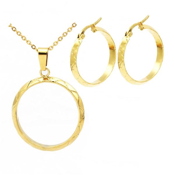 earrings & necklace fashion stainless steel round jewelry sets for women wedding set, Silver
earrings & necklace fashion stainless steel round jewelry sets for women wedding set, Silver