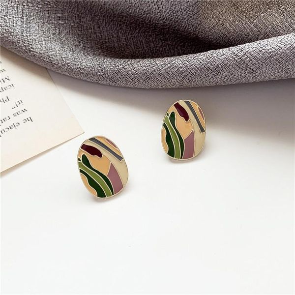 simple girl earrings silver pins morandi color candy metal stud for women fashion jewelry accessories, Golden;silver
simple girl earrings silver pins morandi color candy metal stud for women fashion jewelry accessories, Golden;silver