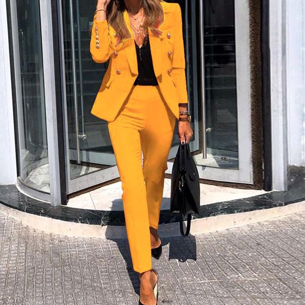 work pant suits ol 2 piece set for women business interview suit uniform smil blazer and pencil office lady women's two pants, White
work pant suits ol 2 piece set for women business interview suit uniform smil blazer and pencil office lady women's two pants, White