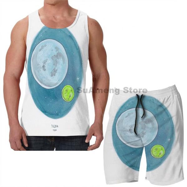 men's tracksuits summer funny print men tank women haruki murakamis 1q84 beach shorts sets fitness vest, Gray
men's tracksuits summer funny print men tank women haruki murakamis 1q84 beach shorts sets fitness vest, Gray