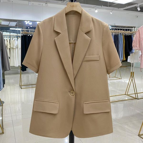women's suits & blazers vanovich summer 2021 korean style women wild fashion casual short-sleeved ladies solid color clothing, White;black
women's suits & blazers vanovich summer 2021 korean style women wild fashion casual short-sleeved ladies solid color clothing, White;black