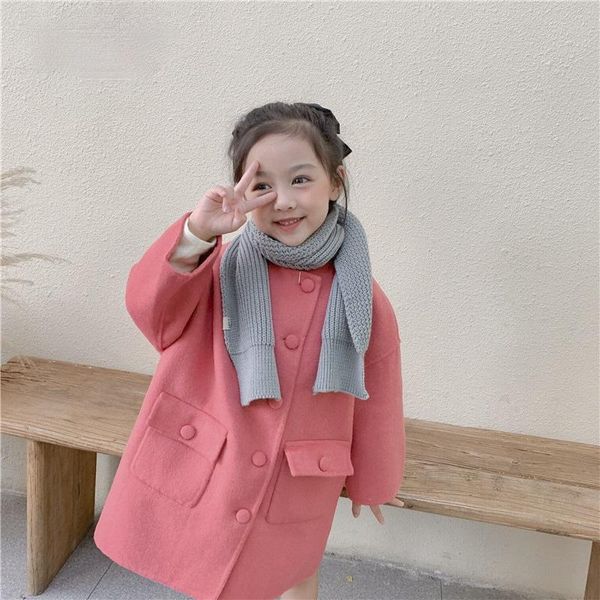scarves pure color children's knitted scarf autumn and winter boys girls warm wool baby neck trend, Blue;gray 
scarves pure color children's knitted scarf autumn and winter boys girls warm wool baby neck trend, Blue;gray