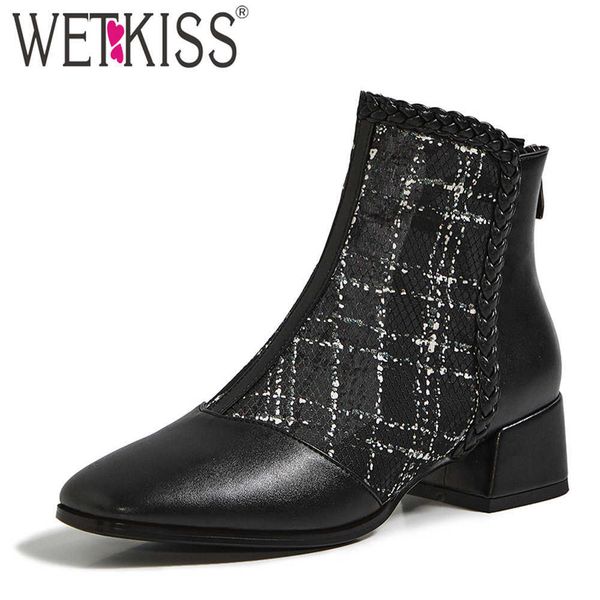 wetkiss ankle boots cloth grid ladies square toe booties chunky heels women shoes fashion short boot woman big size 210630, Black
wetkiss ankle boots cloth grid ladies square toe booties chunky heels women shoes fashion short boot woman big size 210630, Black