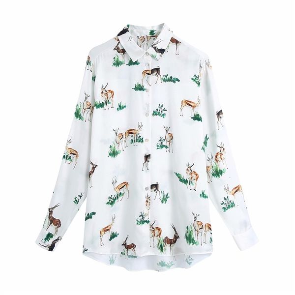 women's knits & tees sprint autumn women elegant wild deer print za long white shirts female casual animal sleeve loose blouse chi
women's knits & tees sprint autumn women elegant wild deer print za long white shirts female casual animal sleeve loose blouse chi