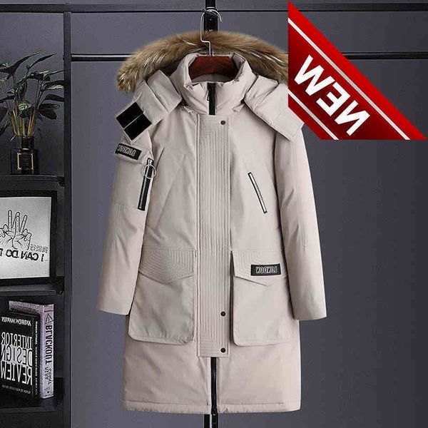puffer jacket winter long warm men coat big pocket with hood white duck down solid color thicken male snowing overcoat, Black
puffer jacket winter long warm men coat big pocket with hood white duck down solid color thicken male snowing overcoat, Black