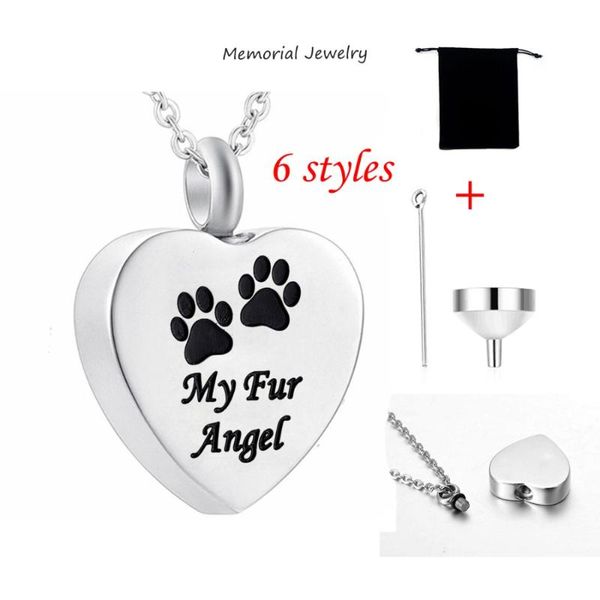 pendant necklaces stainless steel pet dog print cremation jewelry for ashes wearable urn necklace keepsake memorial, Silver
pendant necklaces stainless steel pet dog print cremation jewelry for ashes wearable urn necklace keepsake memorial, Silver