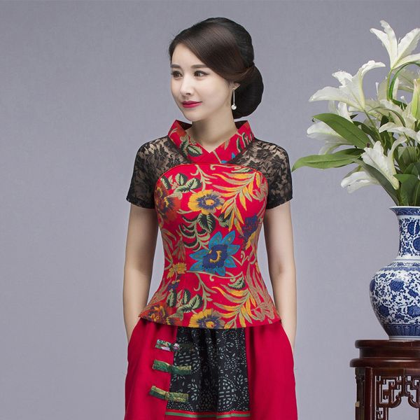 summer new women cotton linen shirt chinese style lace splicing blouse tradition flower frock l xl xxl 3xl 4xl 5xl 6xl, Red
summer new women cotton linen shirt chinese style lace splicing blouse tradition flower frock l xl xxl 3xl 4xl 5xl 6xl, Red