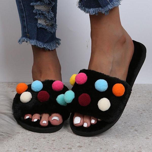 slippers fashion women's casual shoes breathable outdoor pure color indoor non-slip soft winter warm floor plush, Black
slippers fashion women's casual shoes breathable outdoor pure color indoor non-slip soft winter warm floor plush, Black