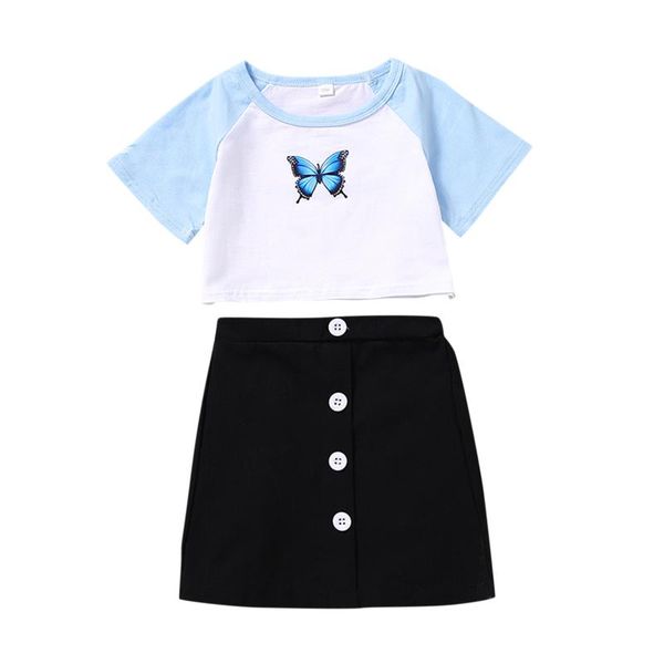 2-7ytoddler kids baby girls clothes patchwork butterfly print short sleeve tee t-shirt skirts set outfits conjunto niña clothing sets, White
2-7ytoddler kids baby girls clothes patchwork butterfly print short sleeve tee t-shirt skirts set outfits conjunto niña clothing sets, White