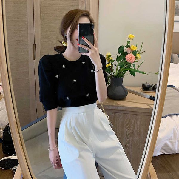 women's t-shirt french retro niche bubble short sleeve design women's will see black short-sleeve t-shirt x3sn, White
women's t-shirt french retro niche bubble short sleeve design women's will see black short-sleeve t-shirt x3sn, White