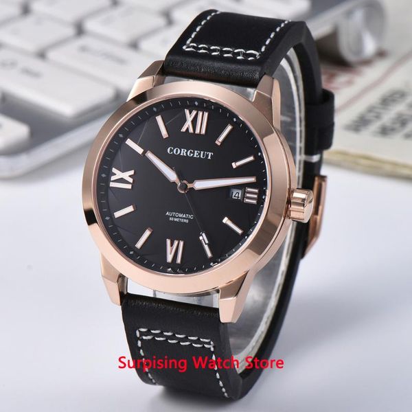 wristwatches corgeut 41mm automatic mechanical men watch black dial luminous waterproof calendar sapphire leather strap wristwatch, Slivery;brown
wristwatches corgeut 41mm automatic mechanical men watch black dial luminous waterproof calendar sapphire leather strap wristwatch, Slivery;brown