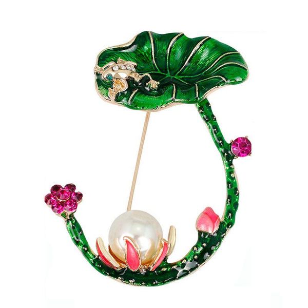 pins, brooches lotus flower green leaves frog shape simulated pearl enamel brooch for women hat suit accessories, Gray
pins, brooches lotus flower green leaves frog shape simulated pearl enamel brooch for women hat suit accessories, Gray