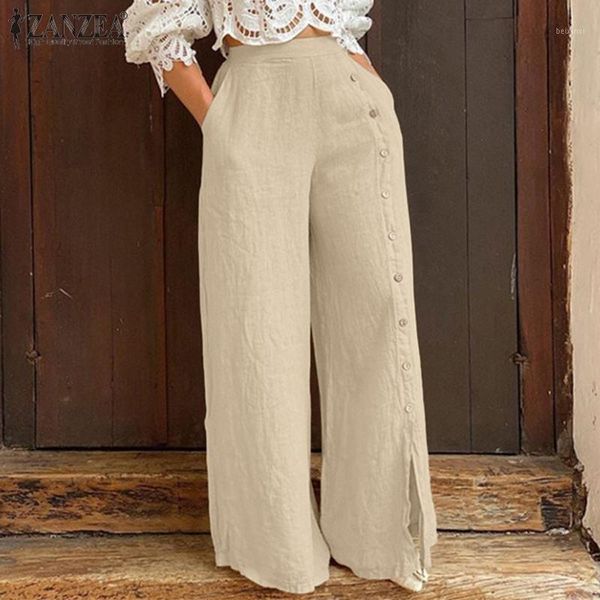 women's pants & capris women's elegant work ol button pantalon palazzo women casual solid long trouser autumn elastic waist cotton, Black;white
women's pants & capris women's elegant work ol button pantalon palazzo women casual solid long trouser autumn elastic waist cotton, Black;white