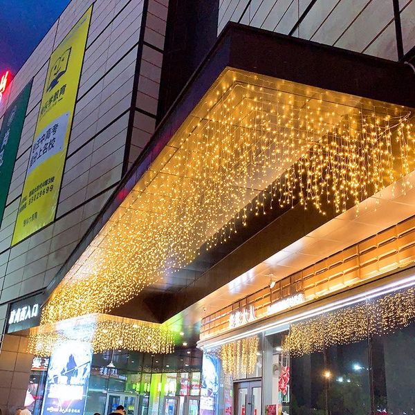 strings garland mall eaves decorative light led curtain lights 144l string christmas outdoor decoration for home
strings garland mall eaves decorative light led curtain lights 144l string christmas outdoor decoration for home