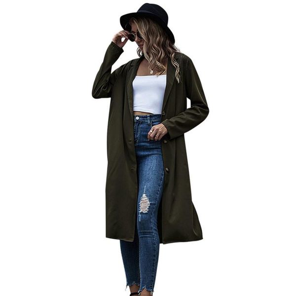 women's trench coats spring autumn coat army green single breasted turn down collar long sleeve female loose windbreaker outerwear, Tan;black
women's trench coats spring autumn coat army green single breasted turn down collar long sleeve female loose windbreaker outerwear, Tan;black