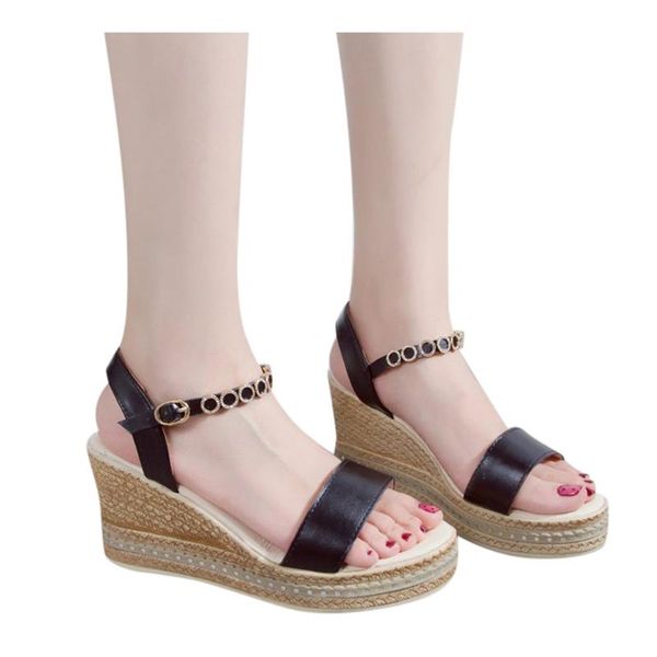 summer ladies beach party shoes peep toe platform big plus size sandal for girls women's sandals high heel wedges, Black
summer ladies beach party shoes peep toe platform big plus size sandal for girls women's sandals high heel wedges, Black