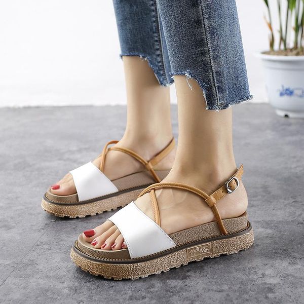 summer sandals beach gladiator thick bottom solid women shoes casual medium loose flat roman footwear, Black
summer sandals beach gladiator thick bottom solid women shoes casual medium loose flat roman footwear, Black