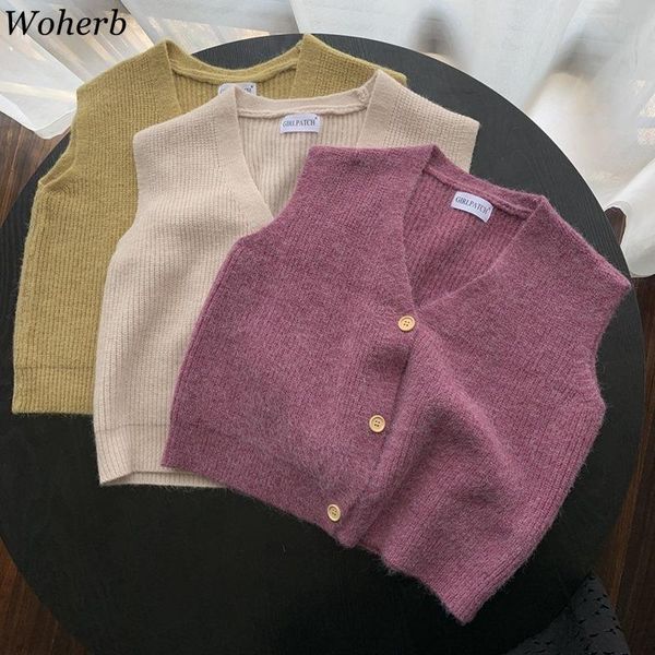 women's sweaters woherb 2021 spring autumn vintage sleeveless v-neck knitted vest sweater women solid pullovers ladies casual tank top, White;black
women's sweaters woherb 2021 spring autumn vintage sleeveless v-neck knitted vest sweater women solid pullovers ladies casual tank top, White;black