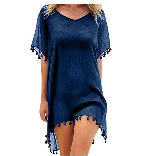 uvrcos swimsuit cover up v-neck tassels beach wear women swimwear bathing suits summer mini dress loose solid ups women's, White;black
uvrcos swimsuit cover up v-neck tassels beach wear women swimwear bathing suits summer mini dress loose solid ups women's, White;black