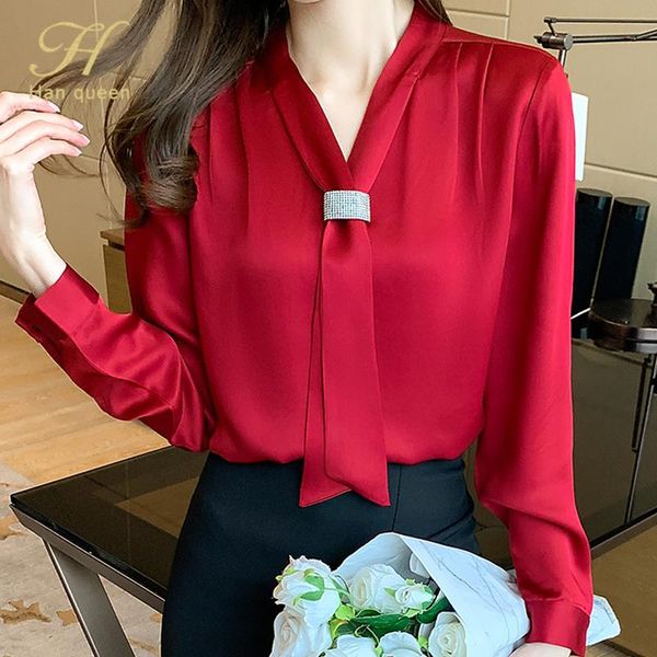 women's blouses & shirts h han queen autumn women vintage ladies long sleeve loose casual chiffon blouse female work wear office, White
women's blouses & shirts h han queen autumn women vintage ladies long sleeve loose casual chiffon blouse female work wear office, White