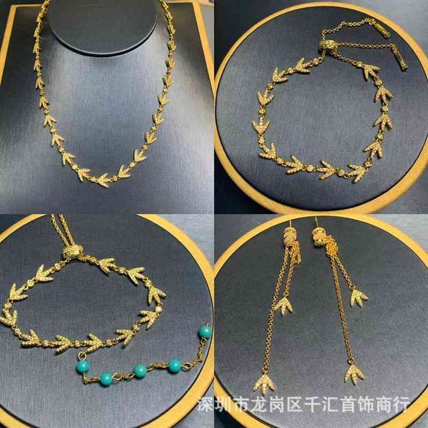 bangle charm bracelets a family laurel leaf necklace female turquoise bracelet adjustable earrings ornaments, Golden;silver
bangle charm bracelets a family laurel leaf necklace female turquoise bracelet adjustable earrings ornaments, Golden;silver