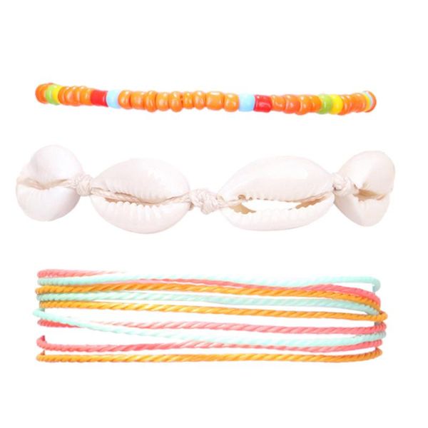 charm bracelets 3pcs bohemian anklets woven wax thread beach beads anklet (orange), Golden;silver
charm bracelets 3pcs bohemian anklets woven wax thread beach beads anklet (orange), Golden;silver
