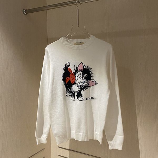 design clothing miao + 21 years early autumn new age reduction lovely sweetheart jacquard knitted fashion trendy long sleeved sweater, White;black
design clothing miao + 21 years early autumn new age reduction lovely sweetheart jacquard knitted fashion trendy long sleeved sweater, White;black