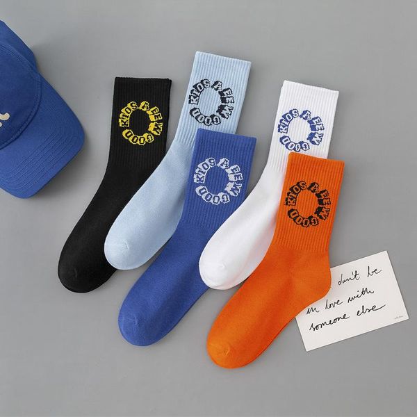 men's socks tide brand three-dimensional letters female street hip-hop tube simple, Black
men's socks tide brand three-dimensional letters female street hip-hop tube simple, Black