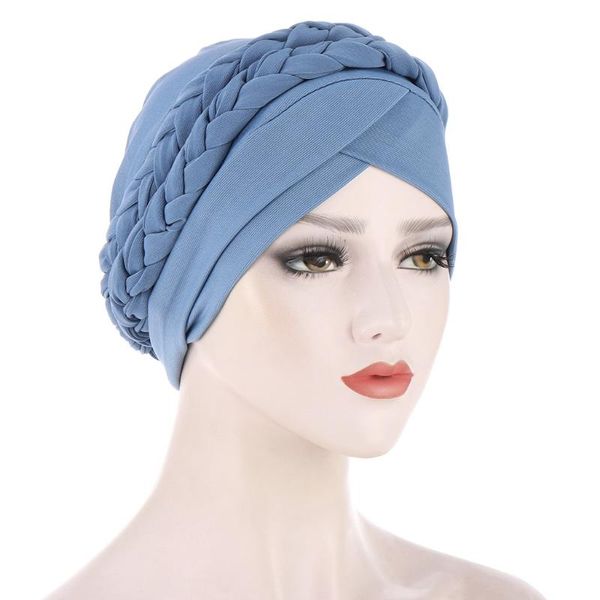 beanie/skull caps temperament turban hat solid color elegant western style baotou cap twist braid muslim simplicity fashion head accessories, Blue;gray
beanie/skull caps temperament turban hat solid color elegant western style baotou cap twist braid muslim simplicity fashion head accessories, Blue;gray