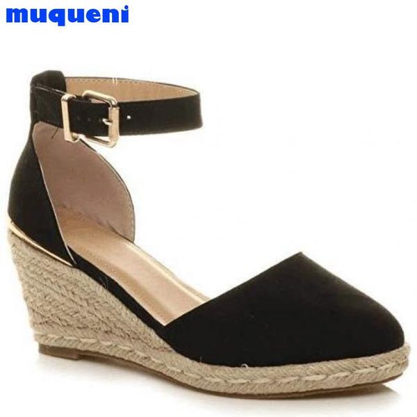 sandals women shoes woman summer plus size 35-43 wedge buckle sandal ladies weaving wedges sandalias mujer, Black
sandals women shoes woman summer plus size 35-43 wedge buckle sandal ladies weaving wedges sandalias mujer, Black