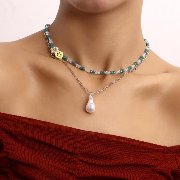 pendant necklaces vintage boho multilayer crystal seed bead choker shell chain necklace for women gold color collar fashion jewelry gift, Silver
pendant necklaces vintage boho multilayer crystal seed bead choker shell chain necklace for women gold color collar fashion jewelry gift, Silver