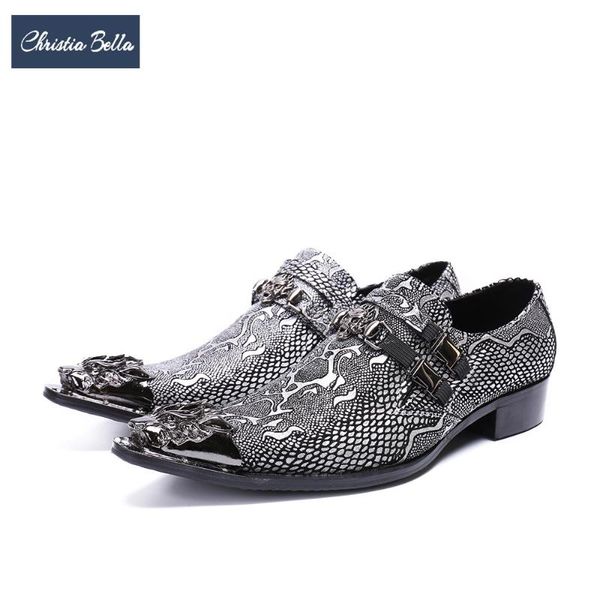 dress shoes christia bella gold silver printing men business genuine leather metal pointed toe formal wedding, Black
dress shoes christia bella gold silver printing men business genuine leather metal pointed toe formal wedding, Black