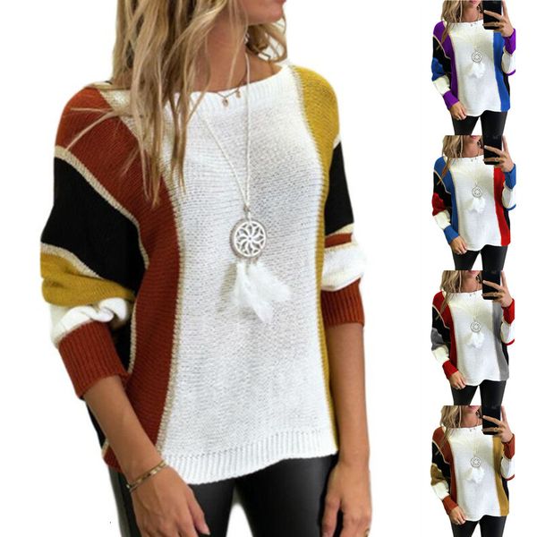 women's knits & tees autumn and winter stripe knitted featherlong-sleeved sweater women spell colou casual u2qk, White
women's knits & tees autumn and winter stripe knitted featherlong-sleeved sweater women spell colou casual u2qk, White