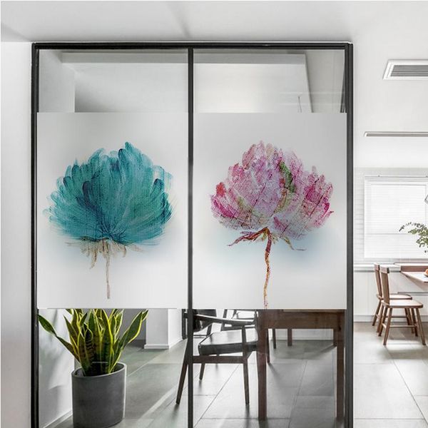 window stickers watercolor flowers frosted static cling film decorative privacy glass waterproof bathroom door decals 
window stickers watercolor flowers frosted static cling film decorative privacy glass waterproof bathroom door decals