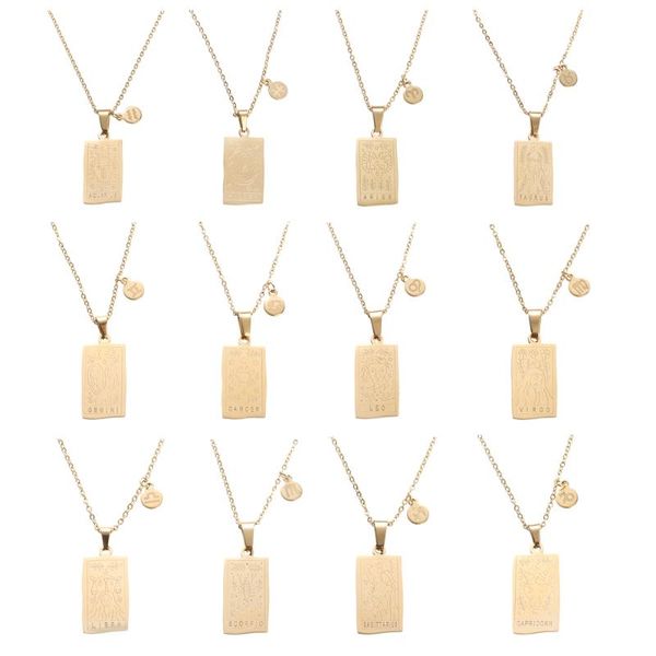 pendant necklaces female elegant star zodiac 12 constellation embossment charm gold chain choker for women jewelry, Silver
pendant necklaces female elegant star zodiac 12 constellation embossment charm gold chain choker for women jewelry, Silver