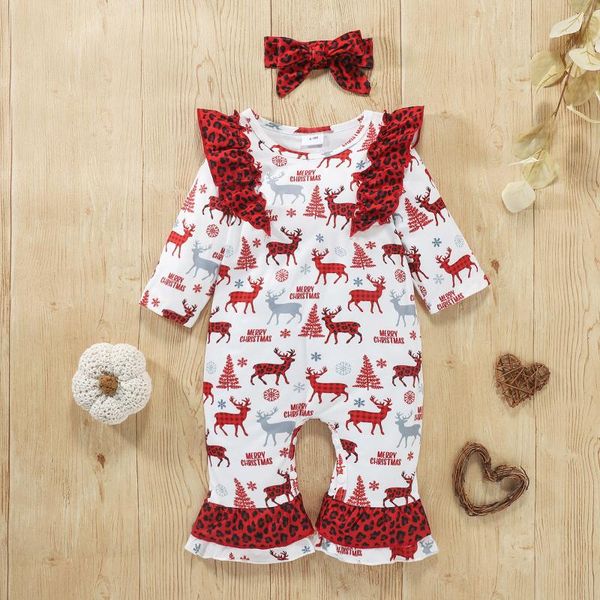 clothing sets infant baby girls flare sleeve christmas xmas deer leopard printed jumpsuit+headbands outfits born clothes, White
clothing sets infant baby girls flare sleeve christmas xmas deer leopard printed jumpsuit+headbands outfits born clothes, White