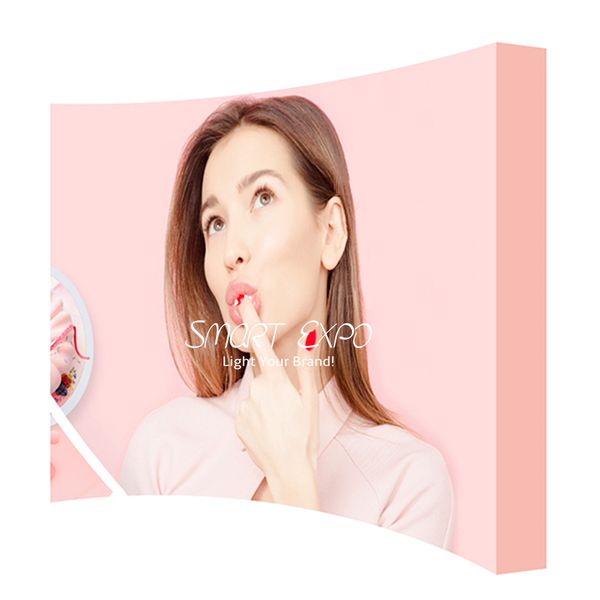 curved pop up display 10ft w277xh225cm retail supplies with tension fabric graphic printing
curved pop up display 10ft w277xh225cm retail supplies with tension fabric graphic printing