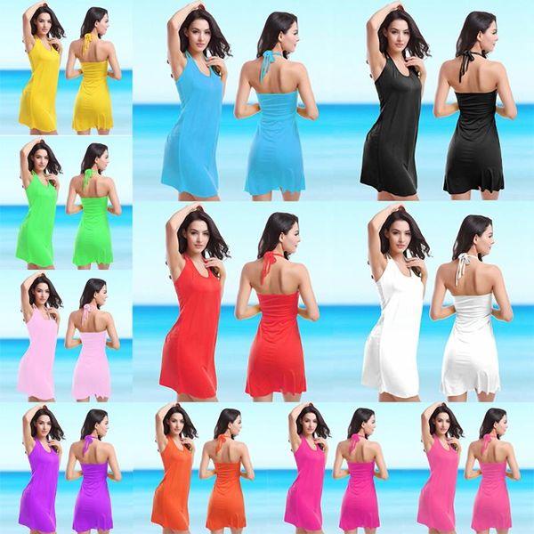 women's swimwear halter seaside holiday skirt, bikini outer cover has large size, White;black
women's swimwear halter seaside holiday skirt, bikini outer cover has large size, White;black