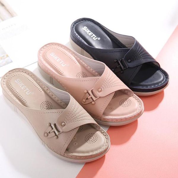 summer women wedge slippers open toe sandals anti-slip casual comfortable female platform beach shoes large size qq32, Black
summer women wedge slippers open toe sandals anti-slip casual comfortable female platform beach shoes large size qq32, Black