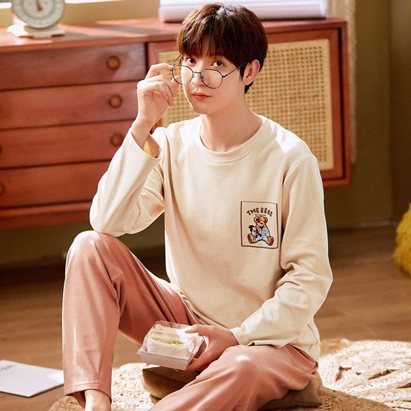 men's sleepwear winter warm pajamas cotton pullover cartoon puppet bear men pyjamas male casual long sleeve plus size homewear, Black;brown
men's sleepwear winter warm pajamas cotton pullover cartoon puppet bear men pyjamas male casual long sleeve plus size homewear, Black;brown