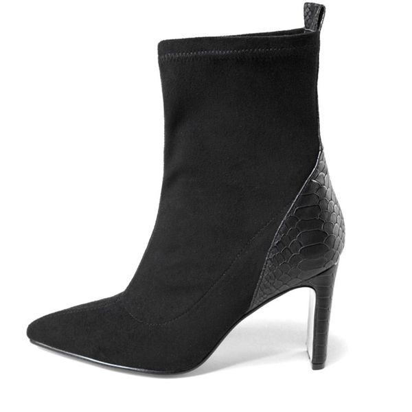 boots spring/autumn suede material warm ankle for lady's shoes with high heels fashion snakeskin printed booties women 2021, Black
boots spring/autumn suede material warm ankle for lady's shoes with high heels fashion snakeskin printed booties women 2021, Black