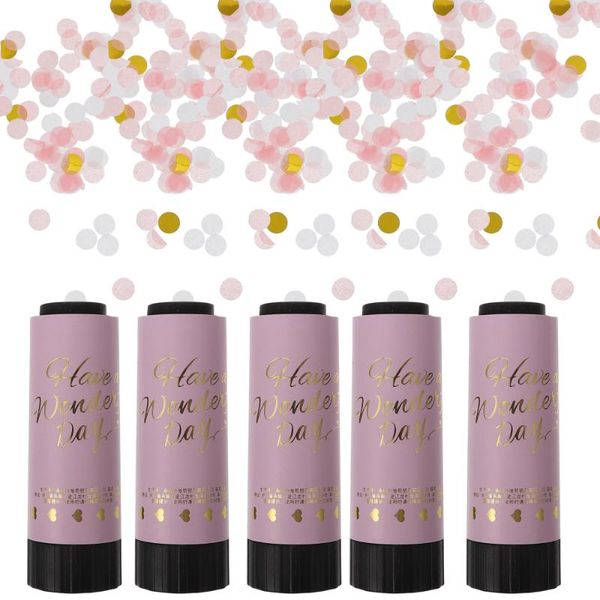 party decoration 5pcs spring confetti cannon air compressed poppers wedding streamer (11cm)
party decoration 5pcs spring confetti cannon air compressed poppers wedding streamer (11cm)