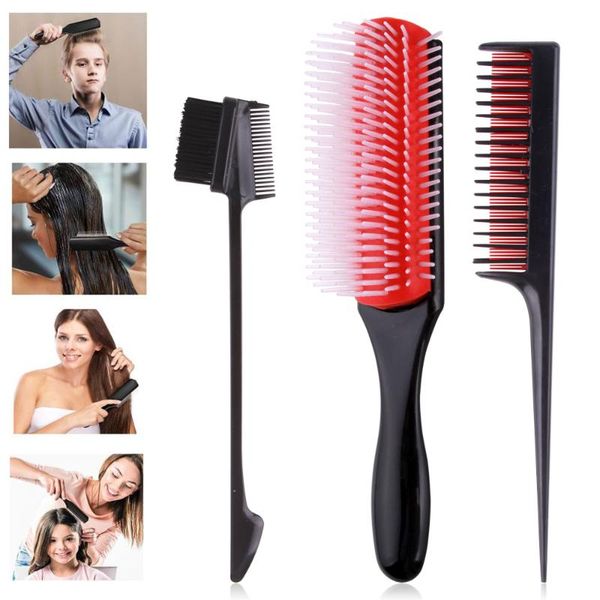 hair brushes professional comb 9 rows curly brush rat tail styling hairbrush straight wet scalp massage women home salon, Silver
hair brushes professional comb 9 rows curly brush rat tail styling hairbrush straight wet scalp massage women home salon, Silver