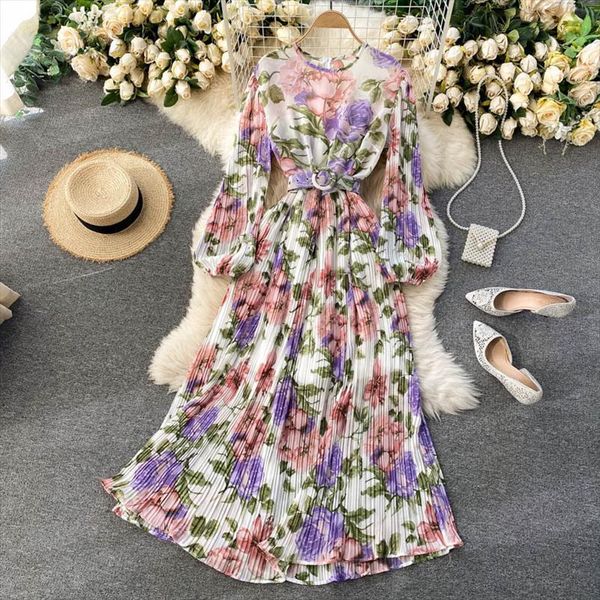 vintage spring floral print womens dresses pleated maxi long chiffon bandage summer party women beach holiday tunic, Black;gray
vintage spring floral print womens dresses pleated maxi long chiffon bandage summer party women beach holiday tunic, Black;gray