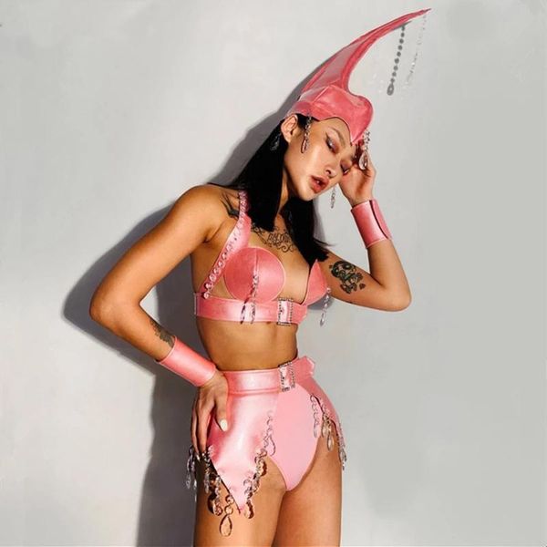 party decoration pu leather crystals pink 6 pieces dance outfits bar stage costume women sets nightclub dj singer team catwalk clothes
party decoration pu leather crystals pink 6 pieces dance outfits bar stage costume women sets nightclub dj singer team catwalk clothes
