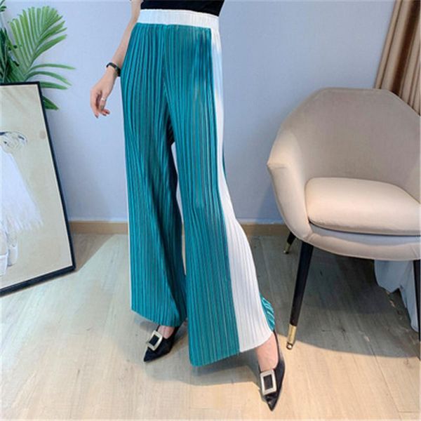 women's pants & capris miyake pleated summer fashion loose high waist drape casual straight leg color matching wide-leg trousers women, Black;white
women's pants & capris miyake pleated summer fashion loose high waist drape casual straight leg color matching wide-leg trousers women, Black;white